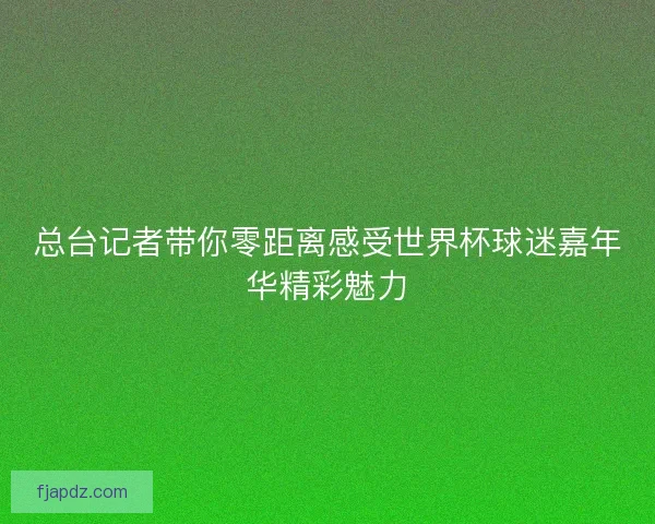 总台记者带你零距离感受世界杯球迷嘉年华精彩魅力